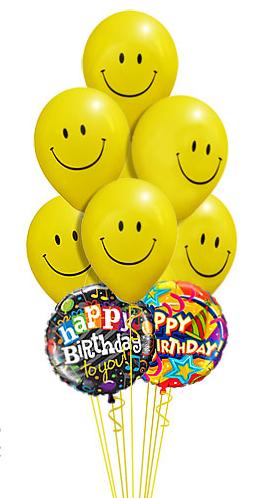 Doğum günü ve gülen balon demetleri 