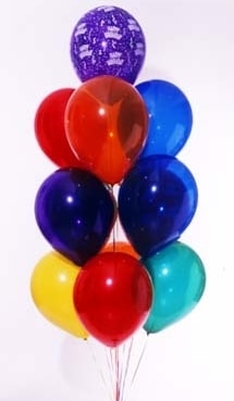 farklı renklerde sevgililer günü balonları 