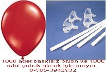 12 inc 1 ci kalite 1000 bask�s�z balon ve 1000 balon �ubu�u renk se�imi yapabilirsiniz 