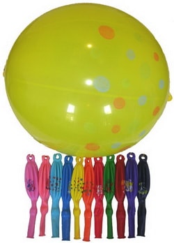 100 adet ( 1 paket ) desenli değişik renklerde punch balon 